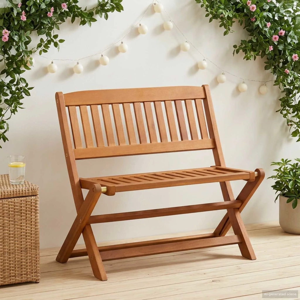 Panca da Giardino | Panchina per Bambini Marrone 61 x 38 x 57 cm