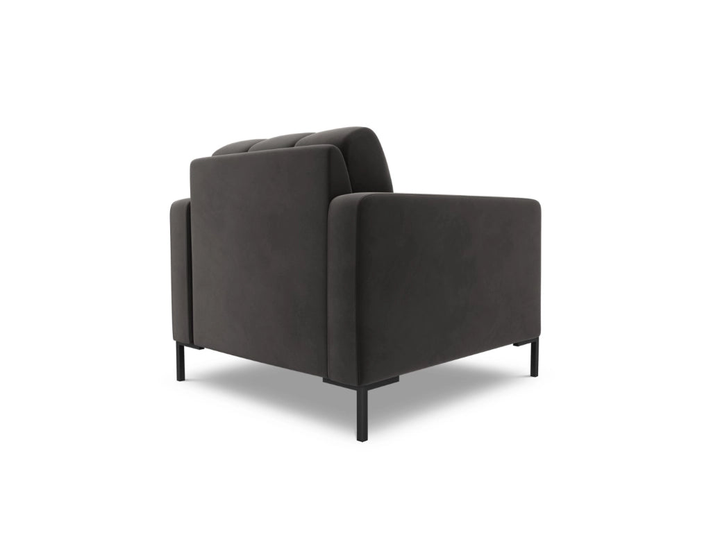 Cosmopolitan Design - Poltrona "Bali" in velluto grigio scuro 