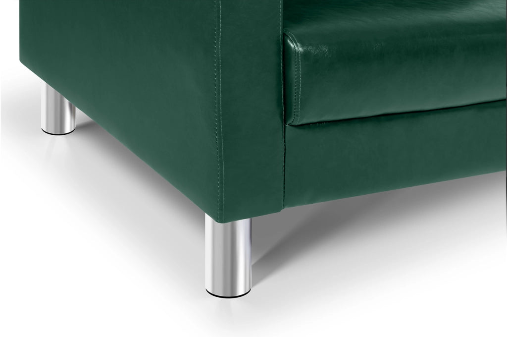 Divano 2 posti in ecopelle verde abete - Charlie DI-CHA38PU