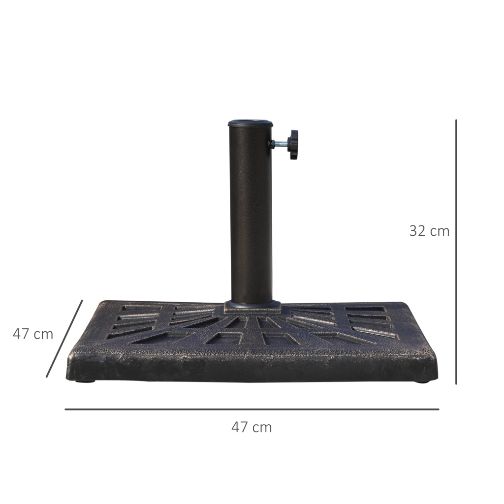 Base per Parasole in Resina ¨C Minimal ¨C Bronzo 47x47x32 cm