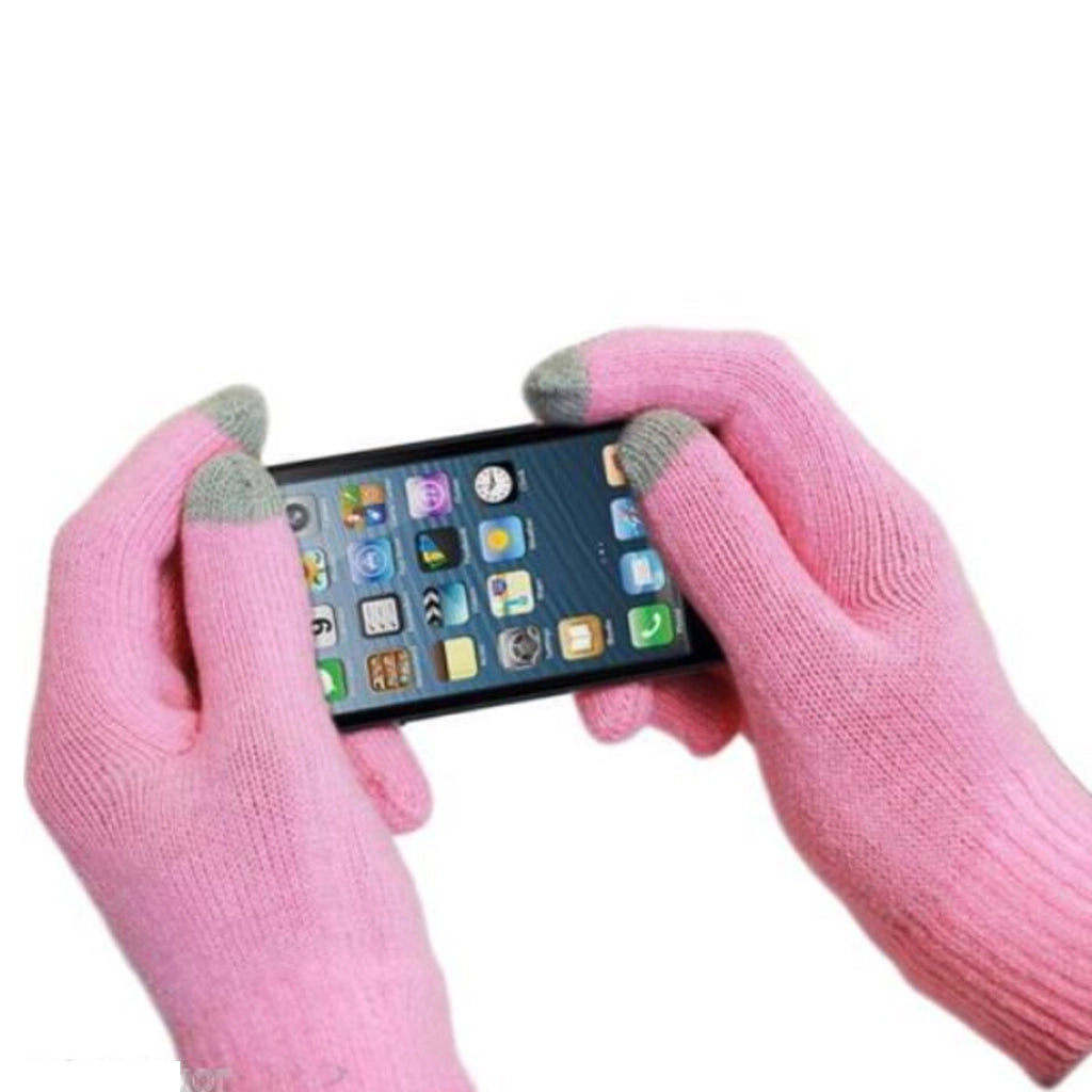 GUANTI TOUCH SCREEN CAPACITIVI ROSA IPHONE IPAD GALAXY  DISPLAY CONDUTTIVI