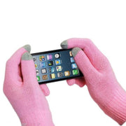 GUANTI TOUCH SCREEN CAPACITIVI ROSA IPHONE IPAD GALAXY  DISPLAY CONDUTTIVI