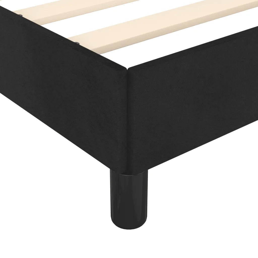 Giroletto senza Materasso Nero 200x200 cm in Velluto 3126021