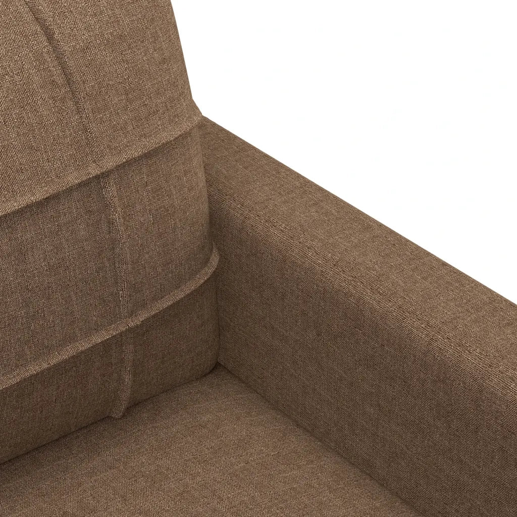 Set di Divani 4 pz con Cuscini Marrone in Tessuto 3201269