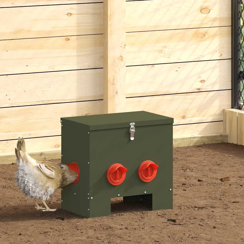 Feeder per pollo Verde oliva 40,5 x 25 x 38 cm 874652