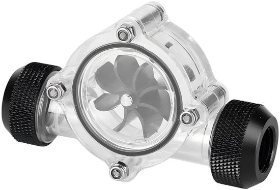 Indicatore di flusso di acqua debietmetro 8 Impeller per sistema di raffreddamento PC con G1/4 pollici di vite 

Nota: ho mantenuto il modello e le specifiche tecniche, come richiesto.