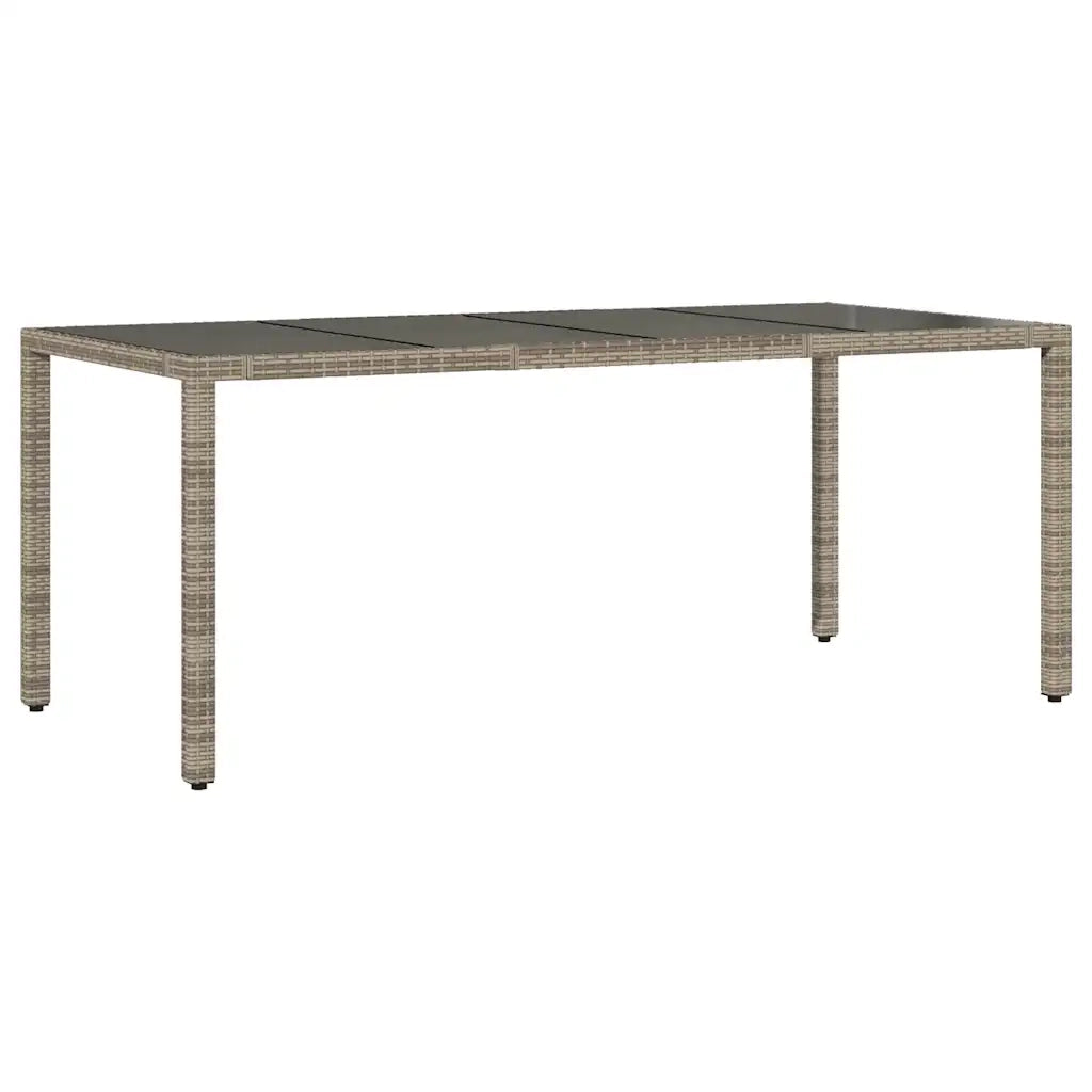 Set Bistrò da Giardino 9 pz con Cuscini in Polyrattan Grigio 3277170