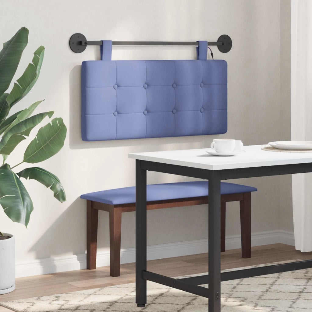 Testiera sospesa Con luce LED Blu jeans Tessuto 3424377