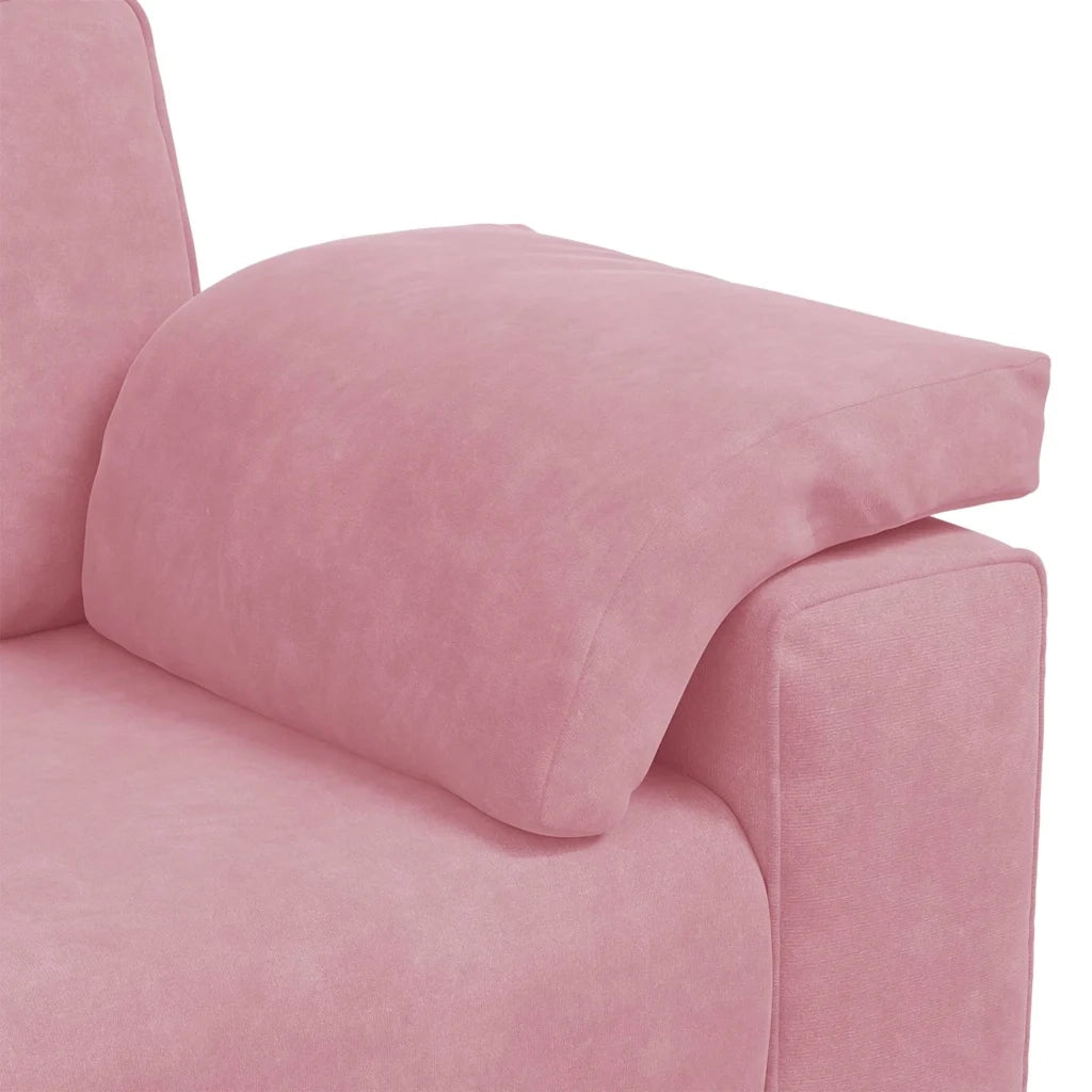 Divano a 3 Posti-Sofa 3 Posti rosa 178 cm in Velluto