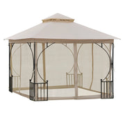 Gazebo da giardino ¨C Minimal ¨C beige e nero 295x295x275 cm