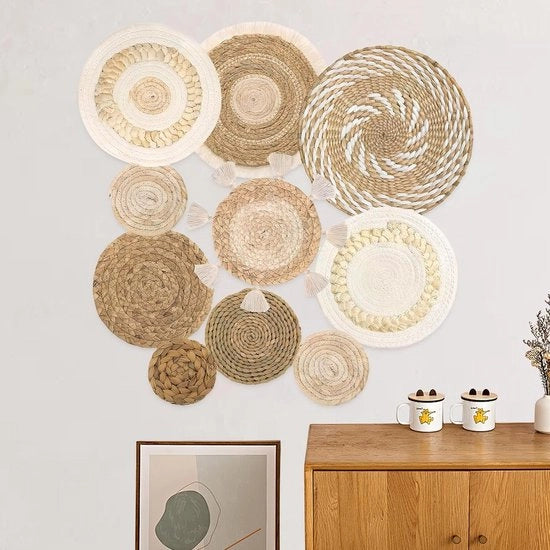 Set decorazioni per muro rustiche arte macramé a mano 10 pezzi