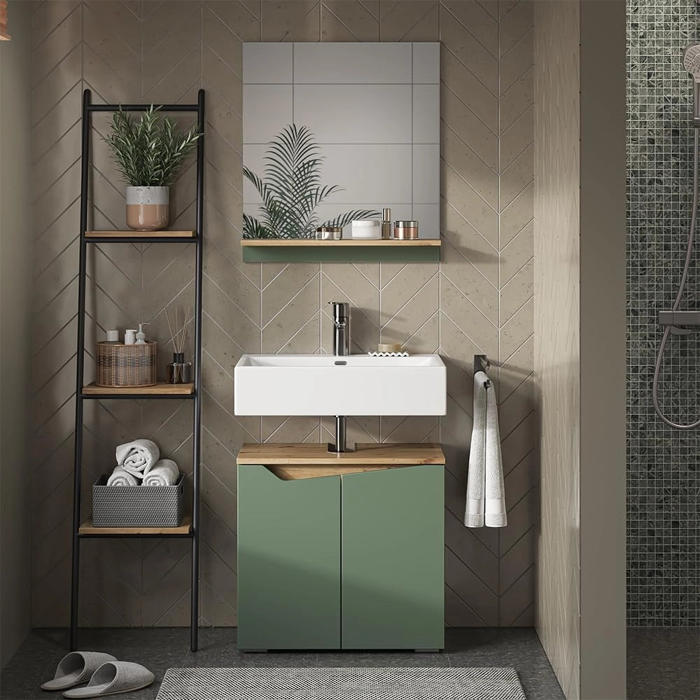 "Marelle, Verde/antracite, 60 x 57.5 cm con 2 porte