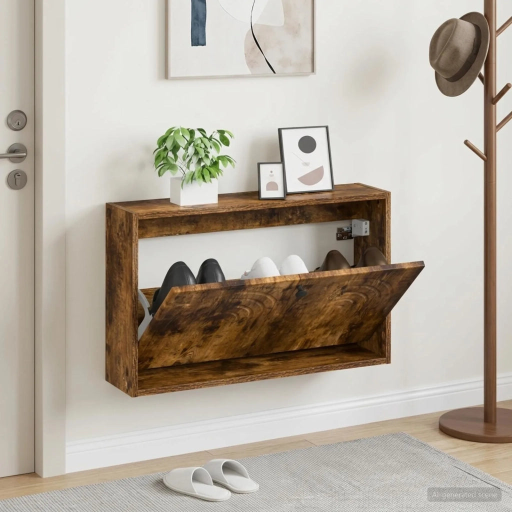 Mobiletto per Scarpe da Muro ALKMAAR 71 x 17 x 43 cm 896190