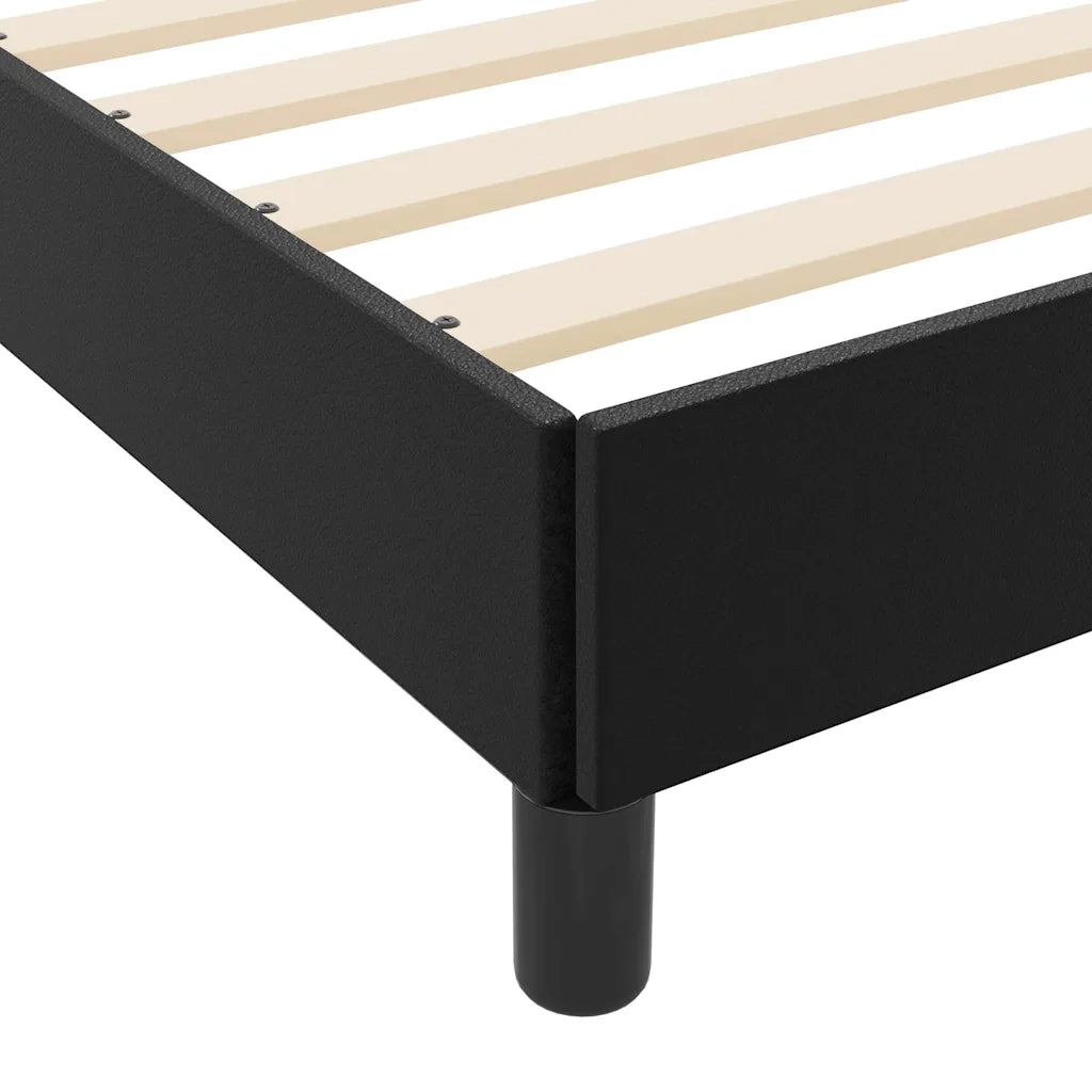 Struttura del letto con materasso Nero 120 x 190 cm Tessuto 3398618