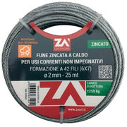FUNE ACCIAIO COMMERCIALE 42F D  3 MM CF 10 M