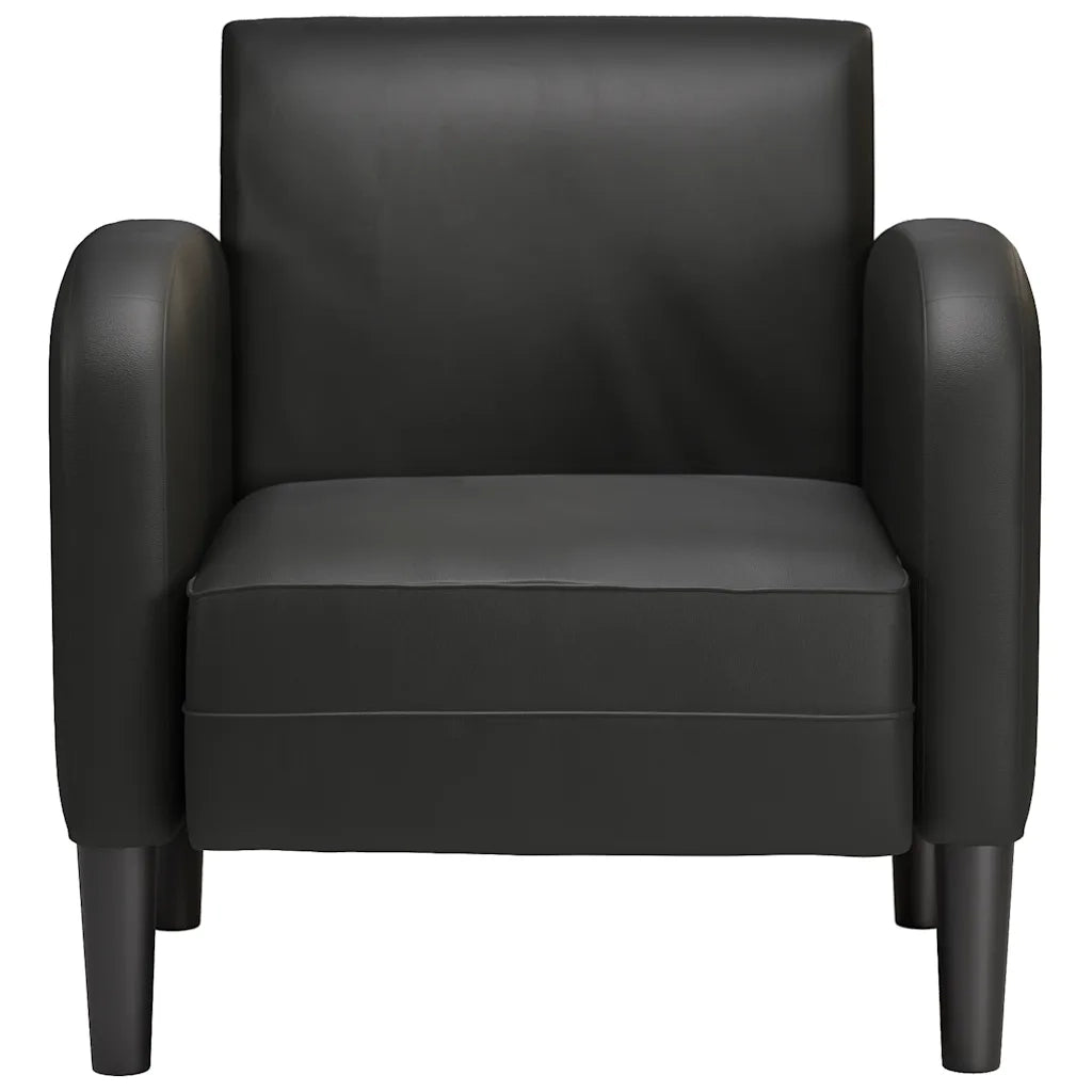 Divano Poltrona | Sedia con Braccioli Nero 54 cm in Similpelle