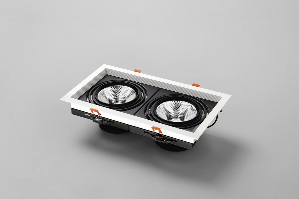 INCASSO DESTINY PER MODULO LED COMPATIBILE CON AR111  33.5X18.5CM 2 LUCI NON INCLUSE