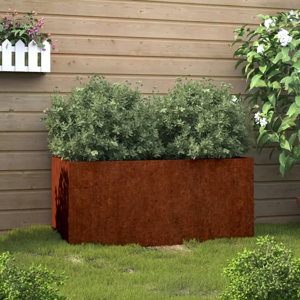 Fioriera 62x30x29 cm Acciaio Corten 821556