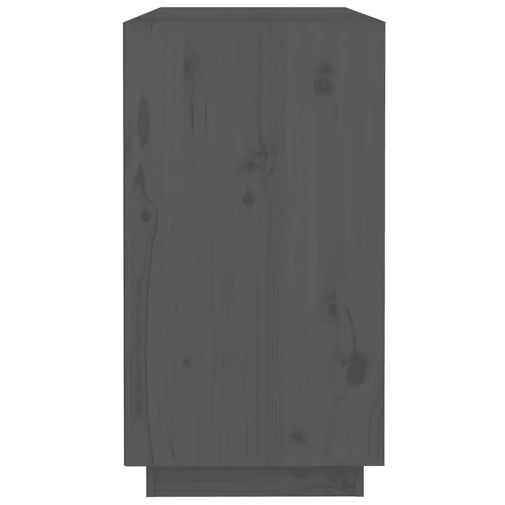 Credenza Grigia 100x40x75 cm in Legno Massello di Pino 820134