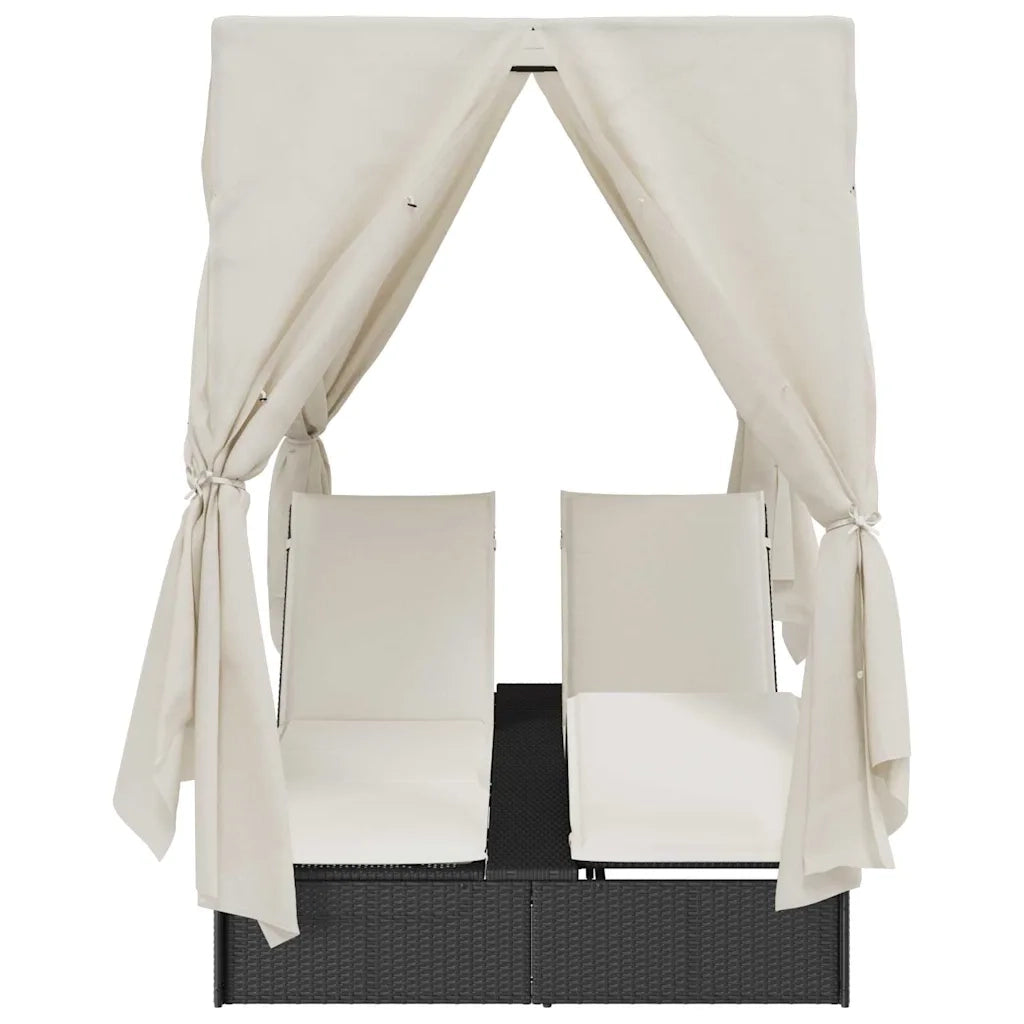 Lettino da sole doppio Bianco caldo 205 x 129 x 200 cm