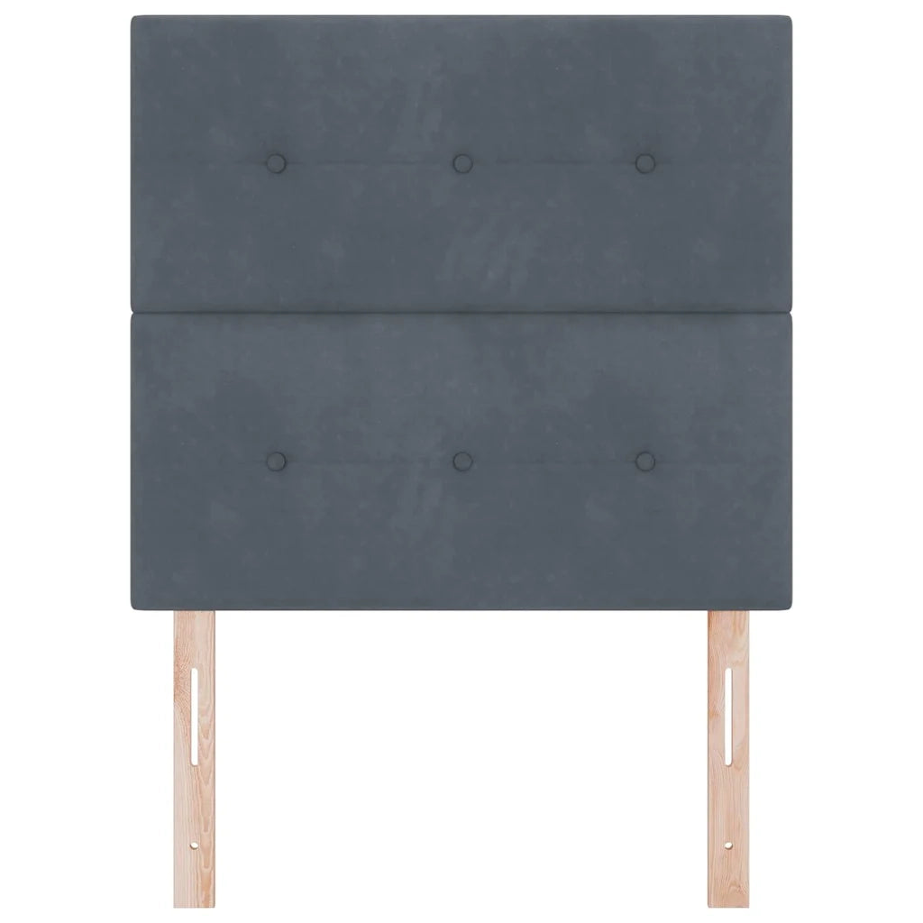 Testiera Grigio scuro 80 cm Velluto 3337790