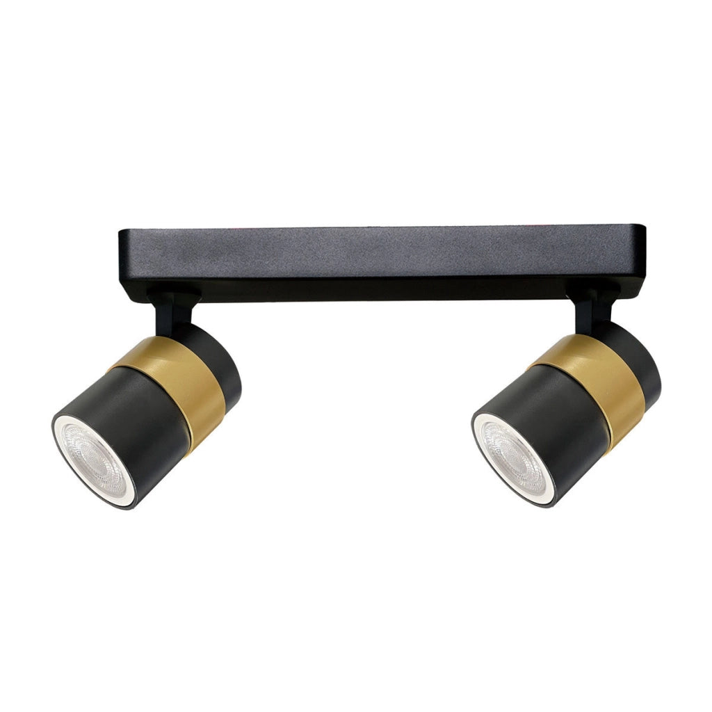 Faretto Anillo 2xGU10 nero/oro da soffitto Light Prestige