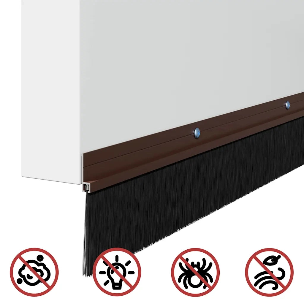 Spazzole per porte a vite 6 pcs Marrone 100 cm 42019443