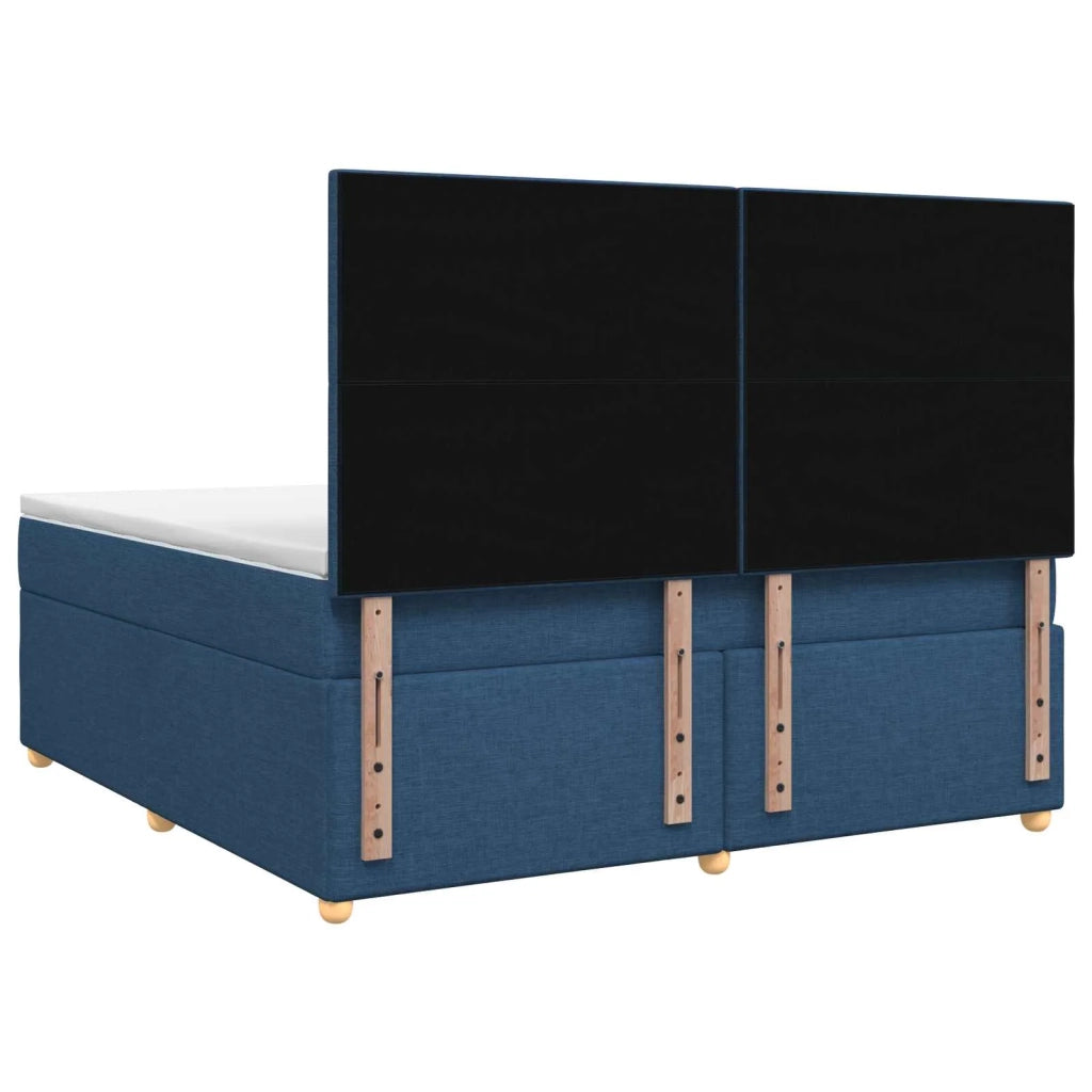 Letto box spring con materasso Blu 140 x 200 cm Tessuto 3453906