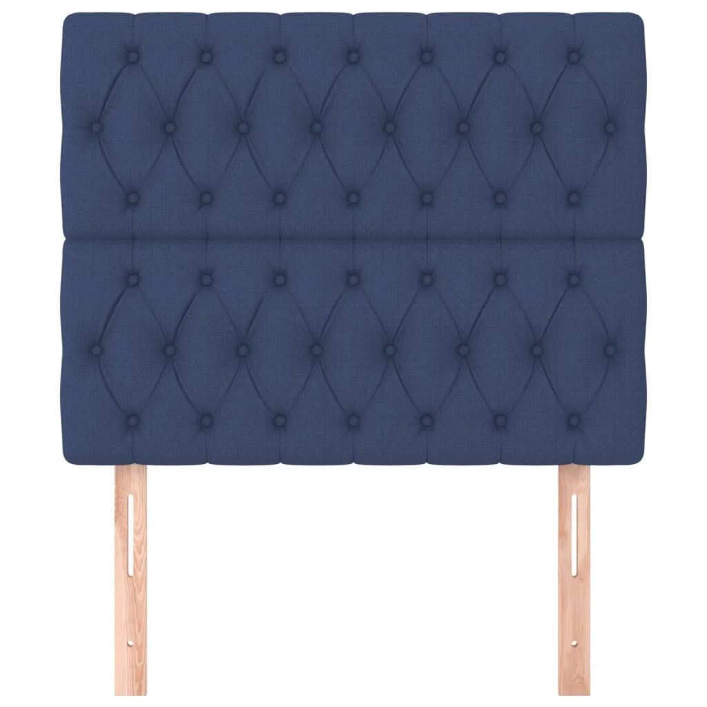 Testiera | Testata Blu 90x7x118/128 cm Tessuto