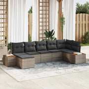 Set Divano da Giardino con cuscino 7 pcs Grigio polyrattan 3348130