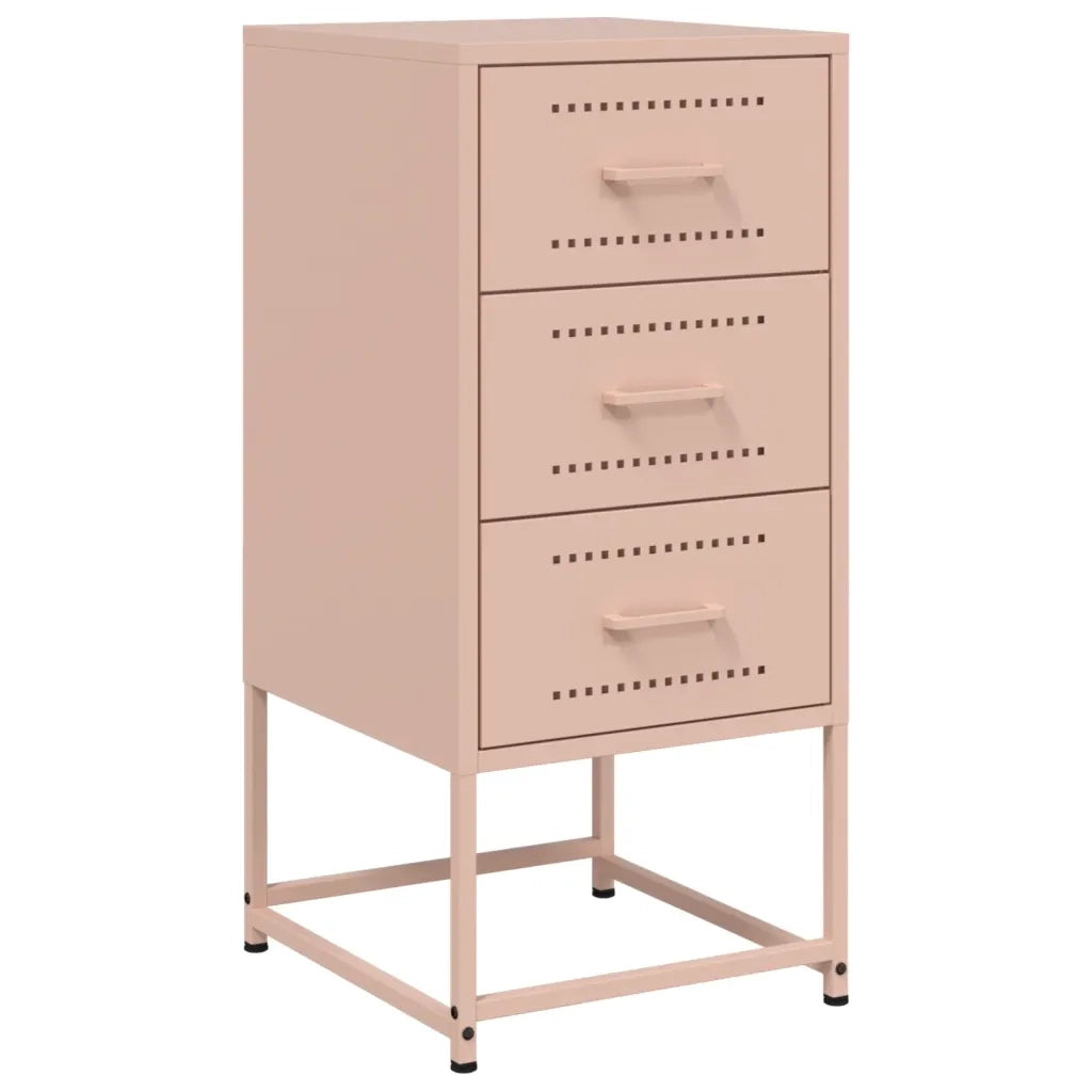 Comodini 2 pz Rosa 36x39x78 cm in Acciaio 846581