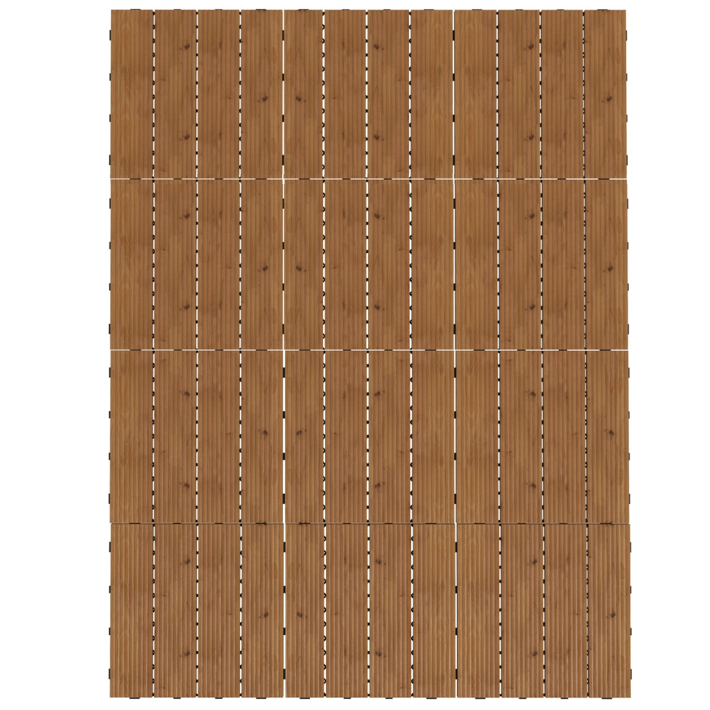 Piastrelle da giardino - Xylo - Set 12 pezzi, superficie 1,08 m2, effetto legno, installazione facile