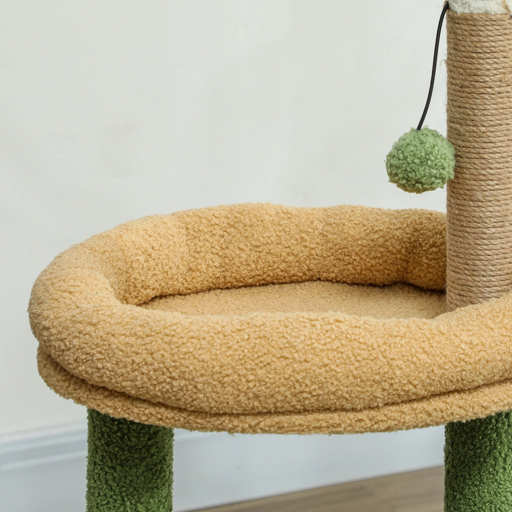 Albero per gatti con gioco ¨C Minimal ¨C verde 44x30x98 cm