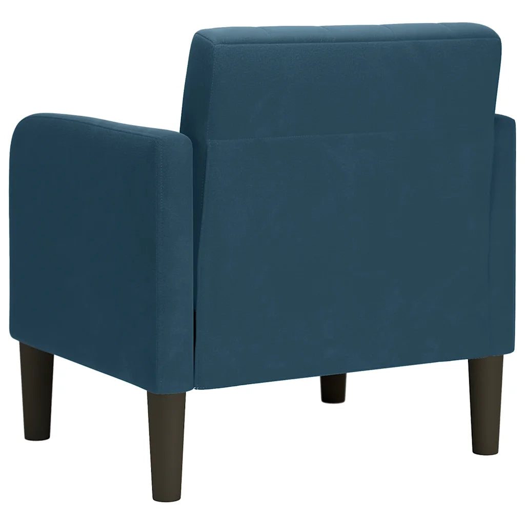 Divano Sedia con Braccioli Blu 54 cm in Velluto 4100577