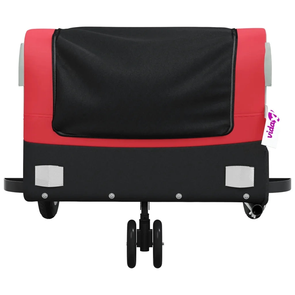 Rimorchio da Bici Nero e Rosso 30 kg in Ferro CFW1581220