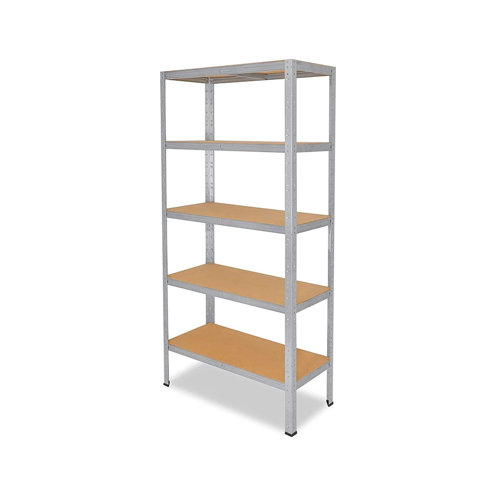 SCAFFALE SCAFFLATURA in Metallo per Officina E Garage 180x100x40 cm | SCAFFALE 5 ripiani con pannelli MDF montaggio a scatto semplice | Portata Massima 875 kg