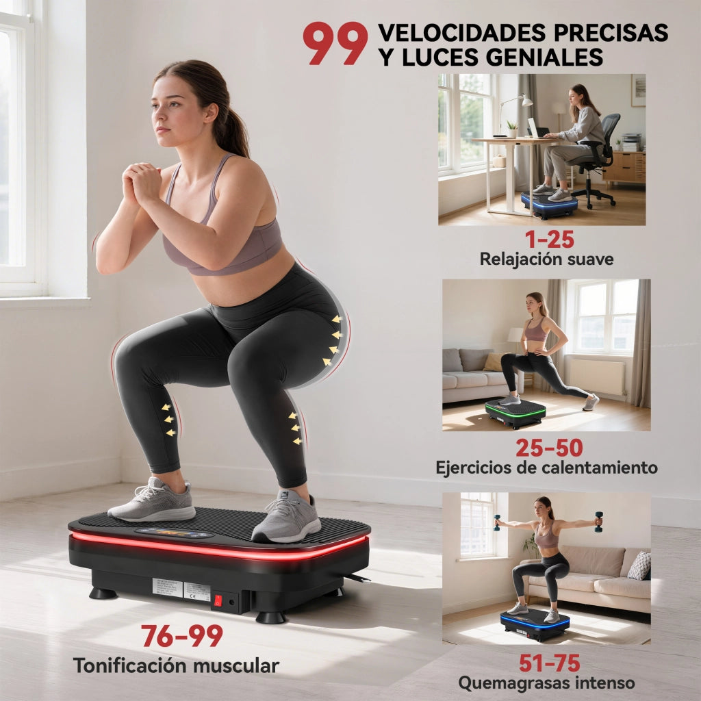 Plataforma Vibratoria ¨C zephmum ¨C 99 Velocit¨¤ 3 Programmi Bluetooth LED