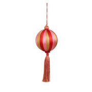 Pallina con nappina in plastica riciclata oro  12 cm
