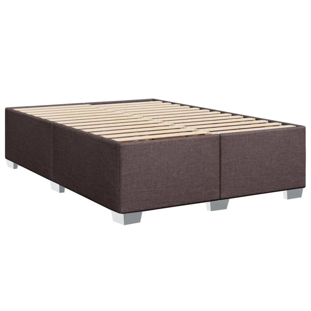 Letto box spring con materasso Marrone Scuro 140 x 200 cm 3454890