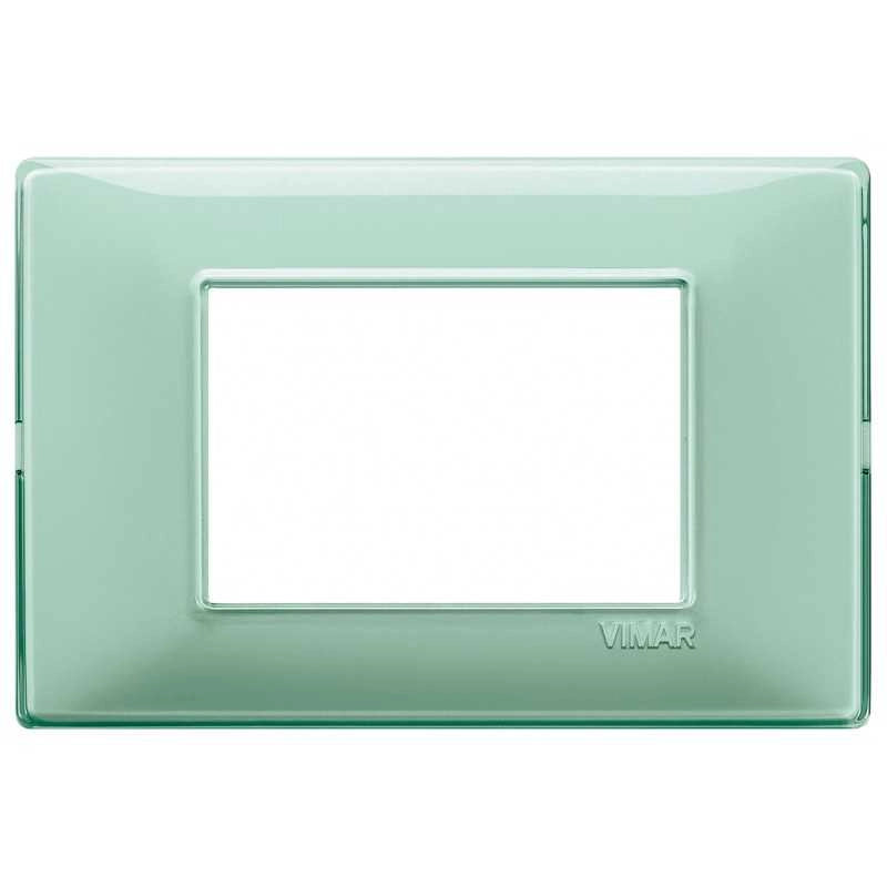 14653.44 Placca 3 Moduli Reflex Menta Plana