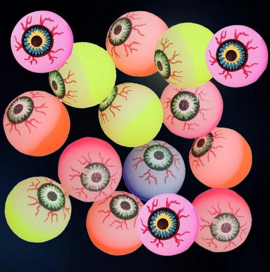 Palline da Halloween in gomma 32mm - Colore casuale