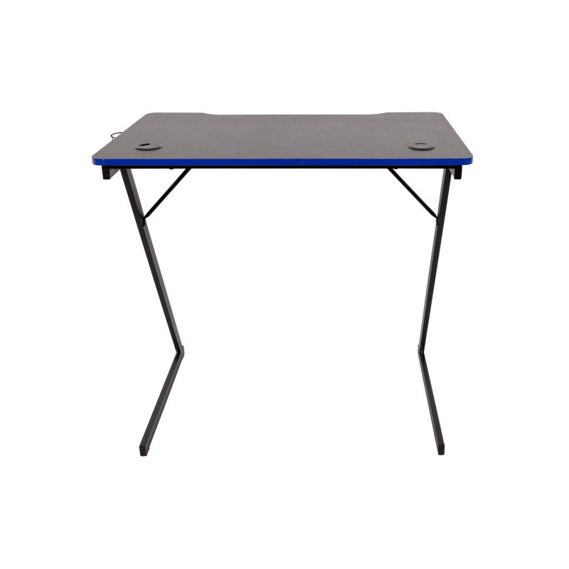 Scrivania Gaming Flame Nera/blu 80x50x75