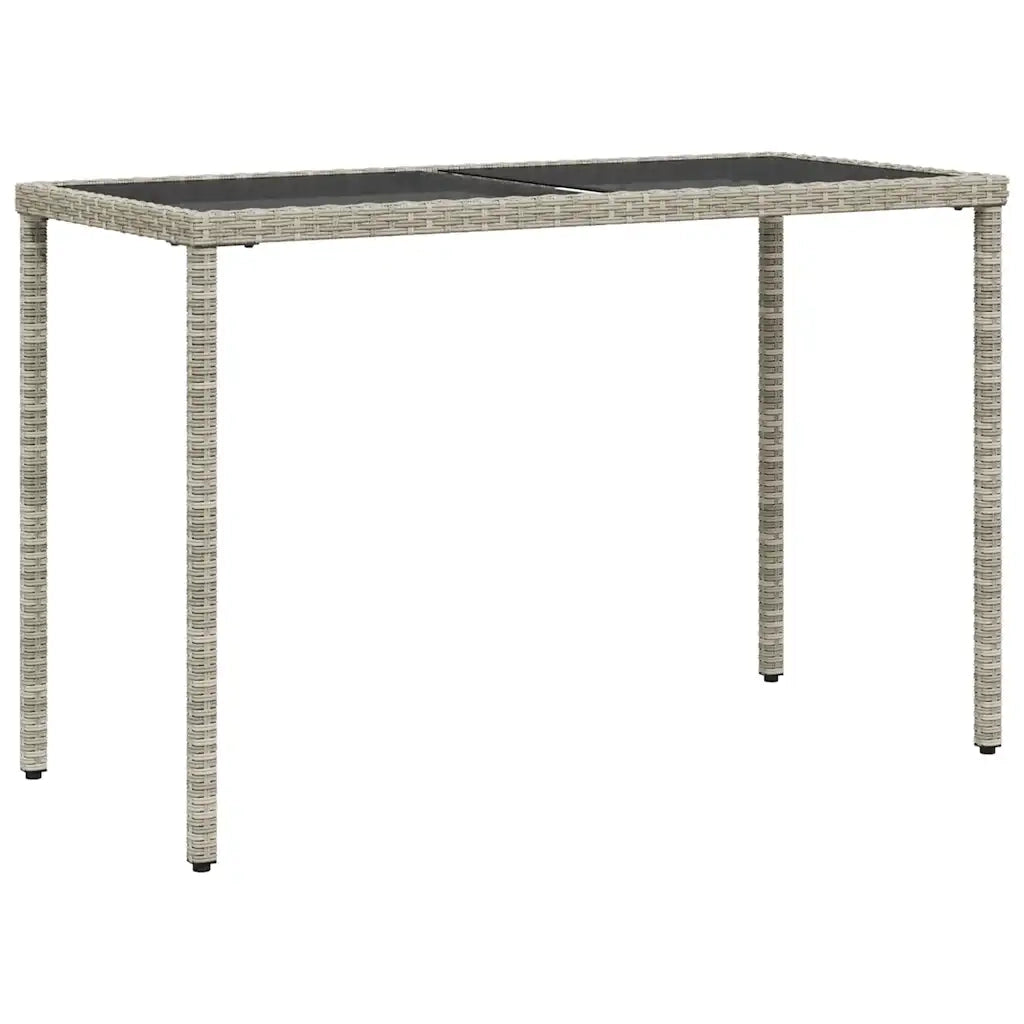 Set Pranzo da Giardino 5pz con Cuscini Grigio Chiaro Polyrattan 365087