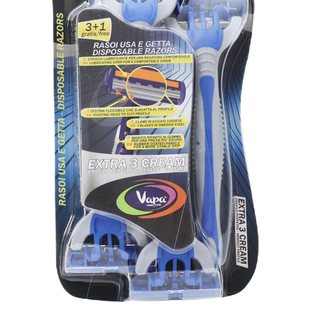 VAPA SET 4 RASOI USA E GETTA PER UOMO CON 3 LAME