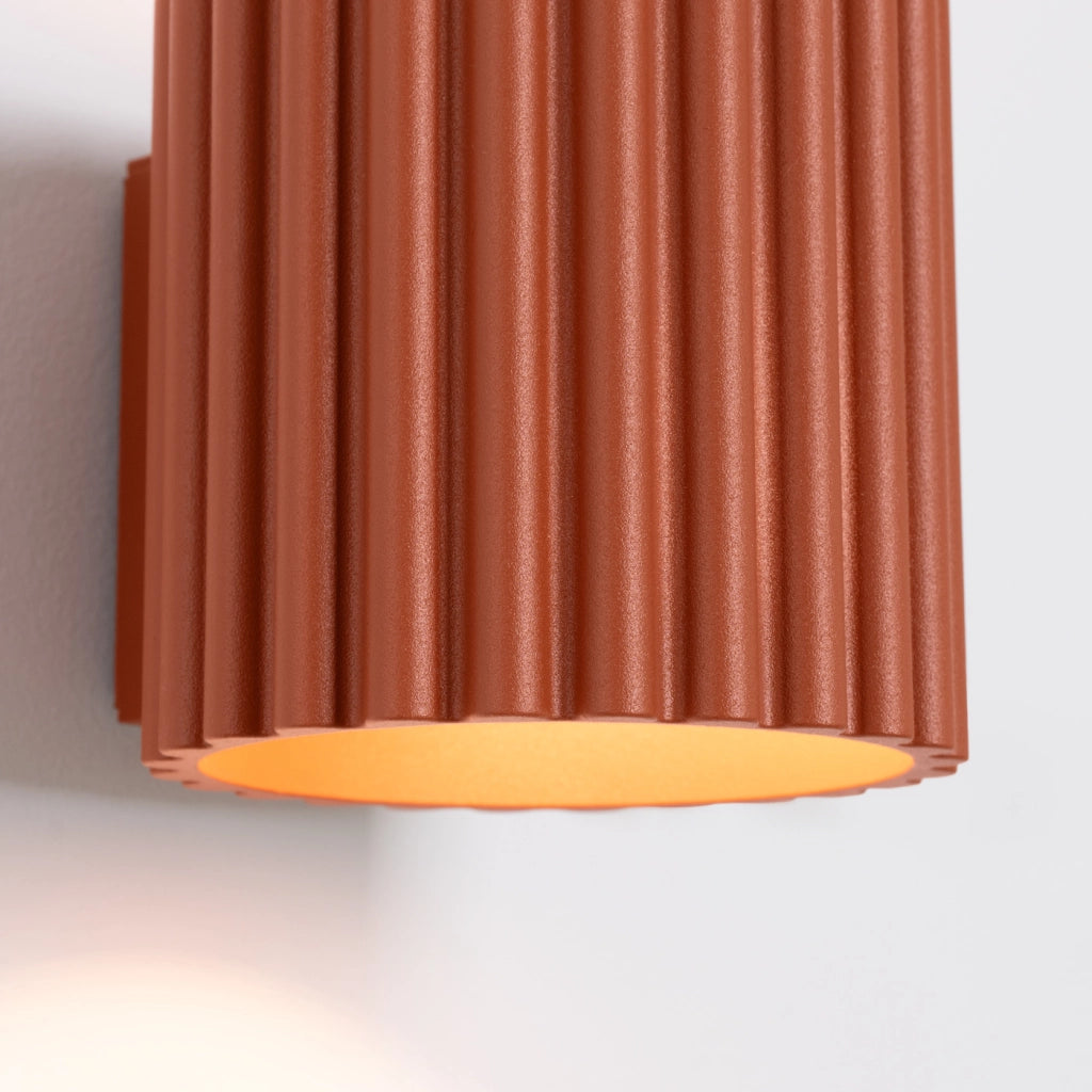 Lampada da parete AURA rosso ocra G9