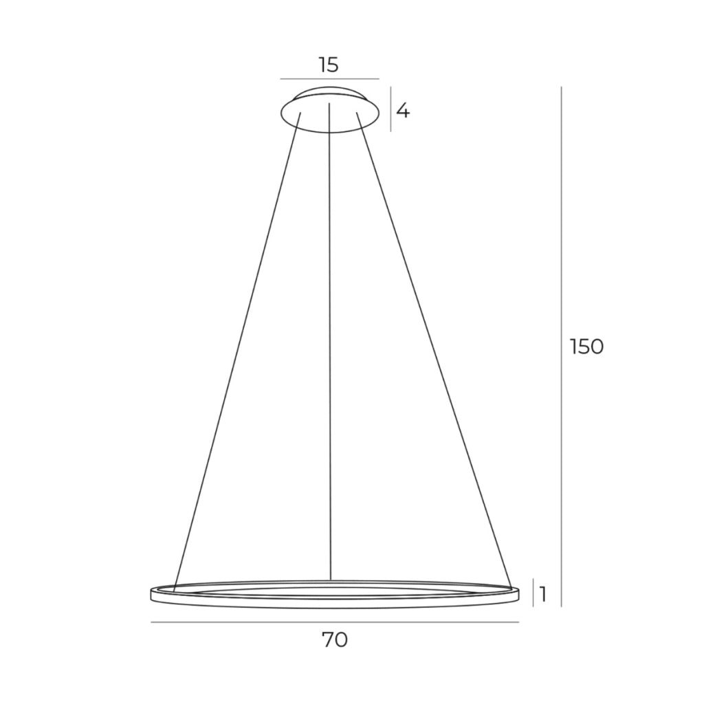 Lampadario Queen anello oro Ø70 LED 23W Maxlight P0494