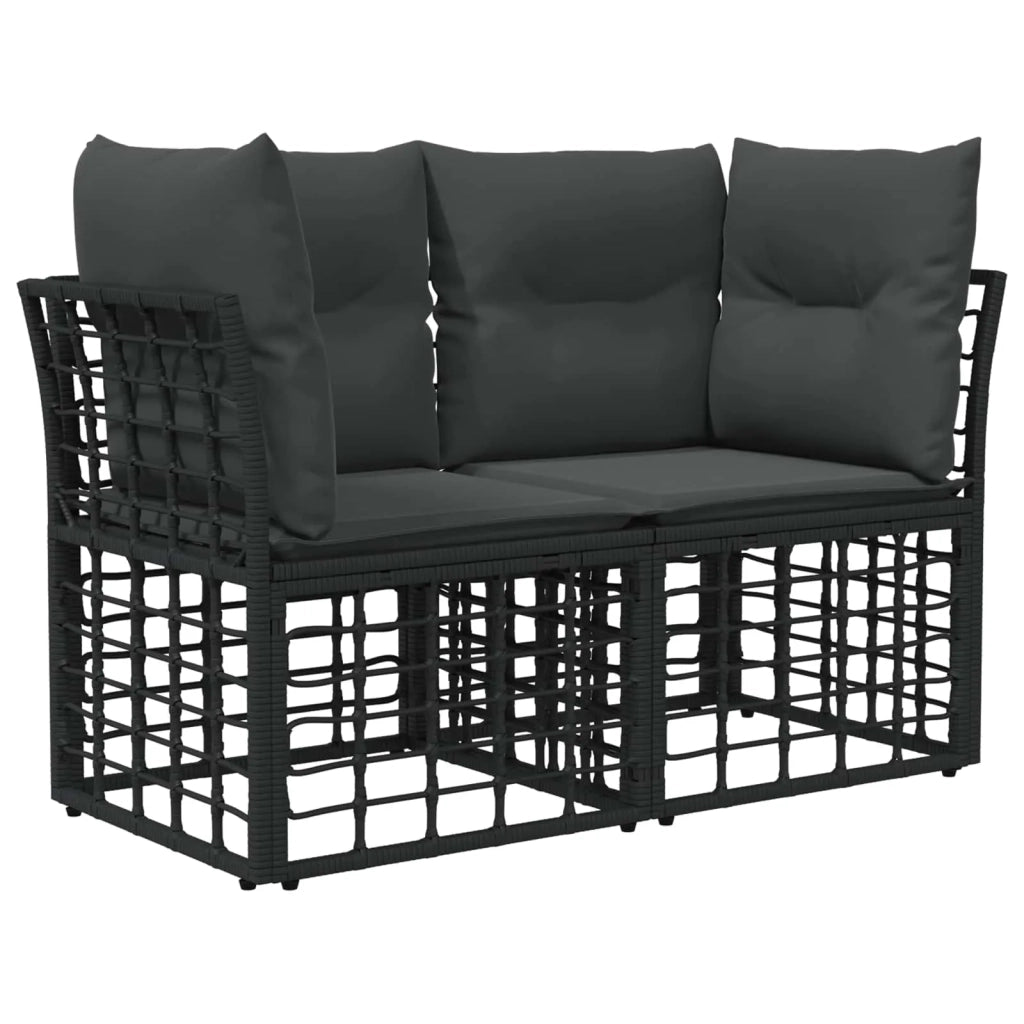 Set di divani da esterno Nero Poliestere 3437429