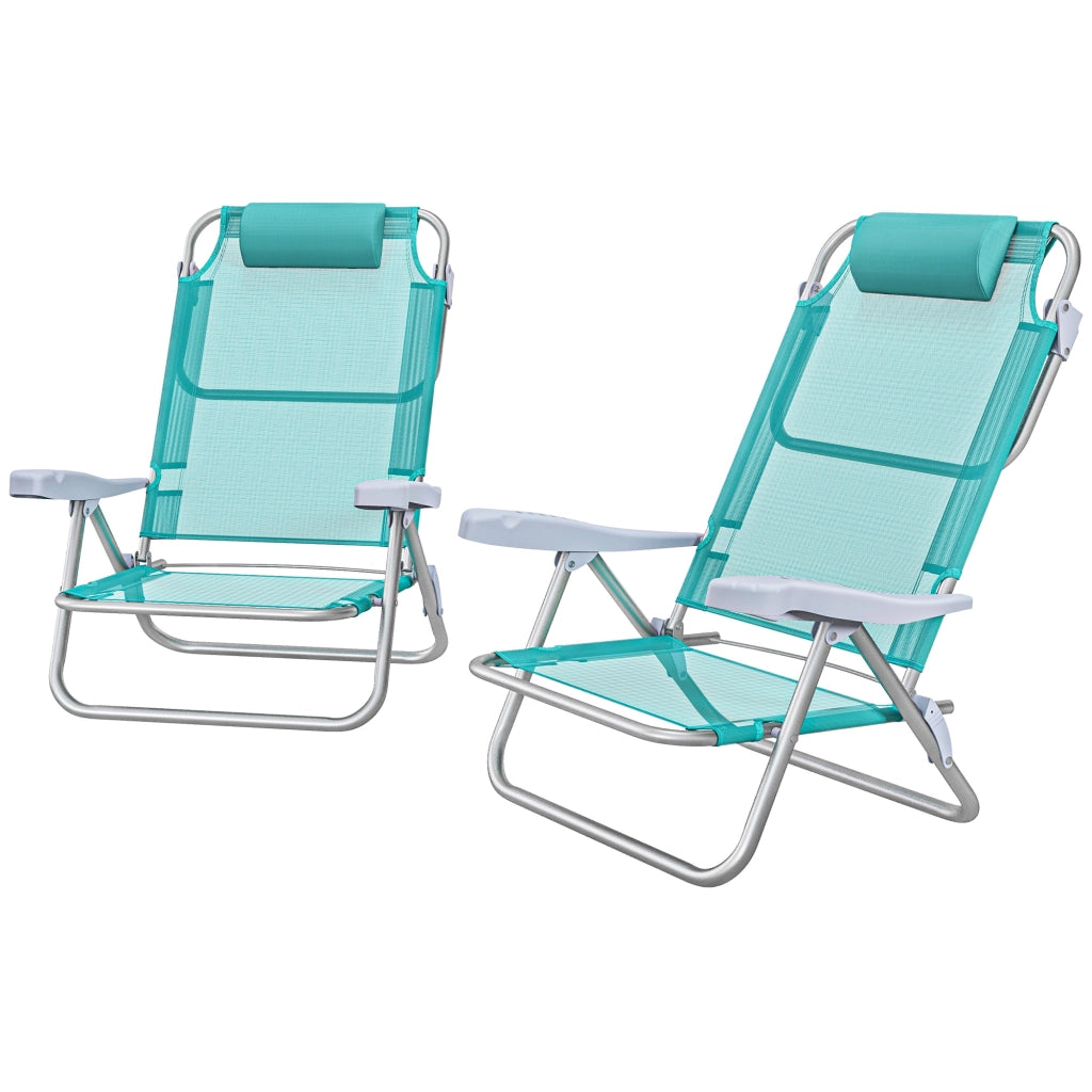 Sedia da giardino pieghevole ¨C zephmum ¨C 2 pezzi, grigio