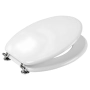 Sedile wc copri water universale bianco in mdf con cerniere regolabili