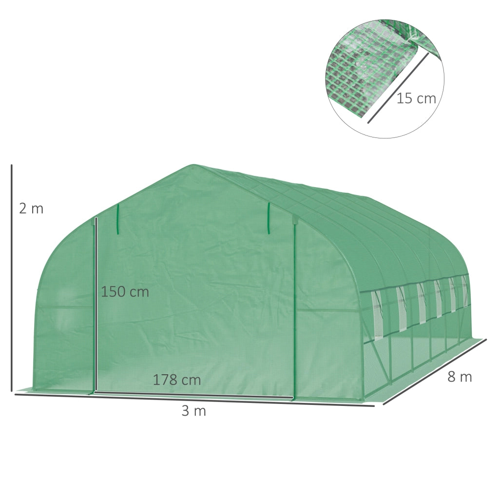 Serra da Giardino Tunnel ¨C Minimal ¨C Verde 8x3x2 m